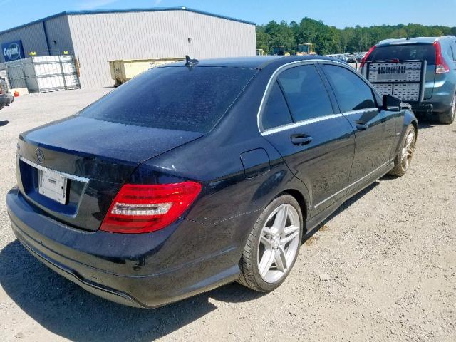 WDDGF4HB2CA604356 - 2012 MERCEDES-BENZ C 250 BLACK photo 4