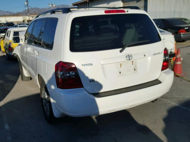 JTEDP21A960103924 - 2006 TOYOTA HIGHLANDER WHITE photo 3