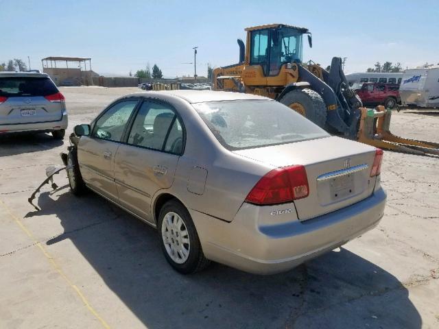 2HGES26712H613390 - 2002 HONDA CIVIC EX TAN photo 3