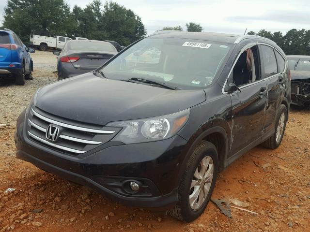 2HKRM3H76EH544835 - 2014 HONDA CR-V EXL BLACK photo 2