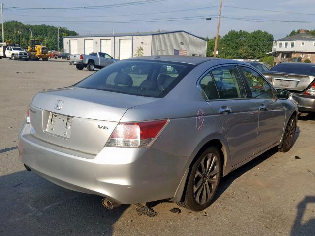 1HGCP36828A017073 - 2008 HONDA ACCORD EXL SILVER photo 4