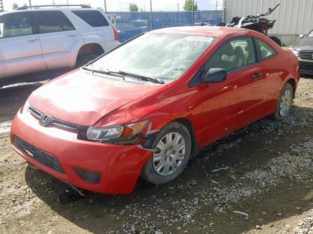 2HGFG11288H007640 - 2008 HONDA CIVIC DX RED photo 2