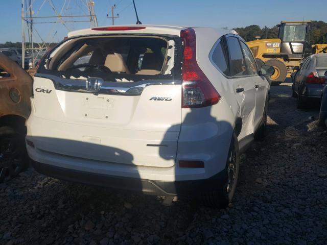 5J6RM4H48GL080032 - 2016 HONDA CR-V SE WHITE photo 4