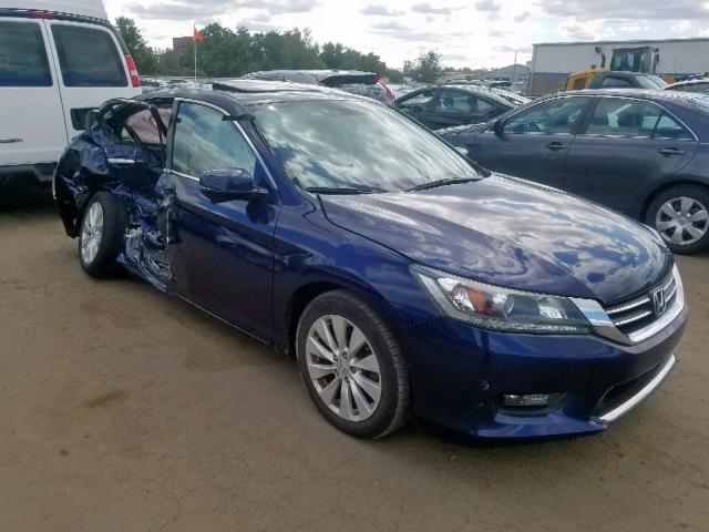 1HGCR2F85EA096285 - 2014 HONDA ACCORD EXL BLUE photo 1