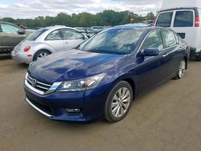 1HGCR2F85EA096285 - 2014 HONDA ACCORD EXL BLUE photo 2