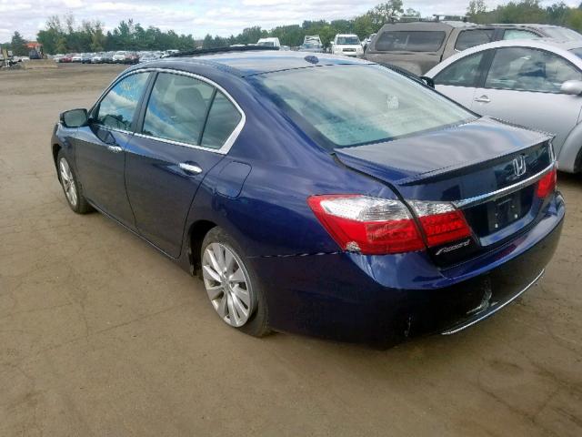 1HGCR2F85EA096285 - 2014 HONDA ACCORD EXL BLUE photo 3