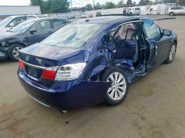 1HGCR2F85EA096285 - 2014 HONDA ACCORD EXL BLUE photo 4