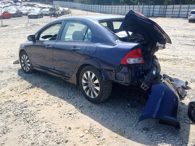 2HGFA16999H500915 - 2009 HONDA CIVIC EXL 紫色 照片 3