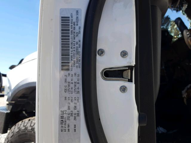 3C6UR5HL1GG223910 - 2016 RAM 2500 ST WHITE photo 10