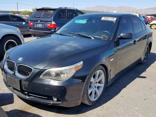 WBANB53516CP01641 - 2006 BMW 550 I BLACK photo 2