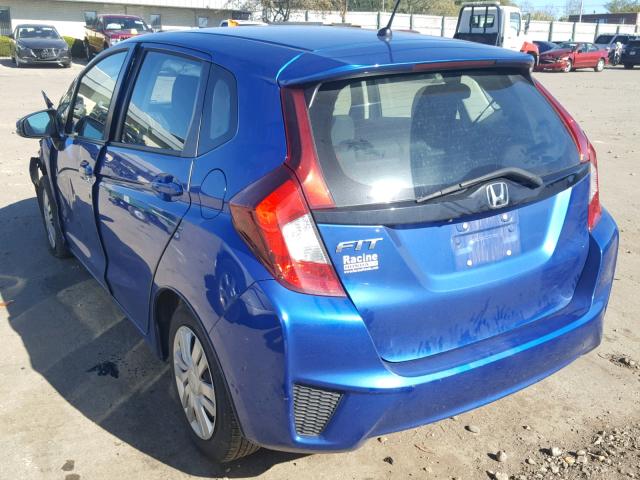 3HGGK5G53FM739880 - 2015 HONDA FIT LX BLUE photo 3