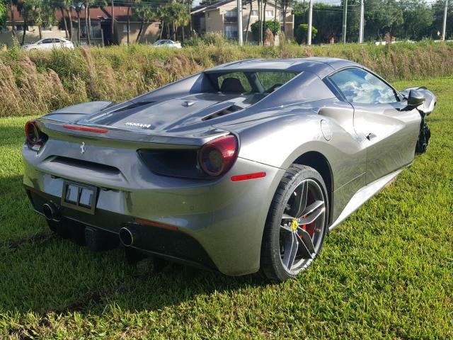 ZFF80AMA4J0234754 - 2018 FERRARI 488 SPIDER GRAY photo 4