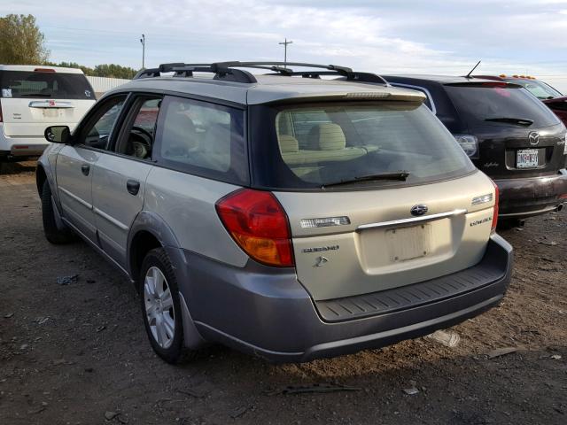 4S4BP61CX57389854 - 2005 SUBARU LEGACY OUT TAN photo 3