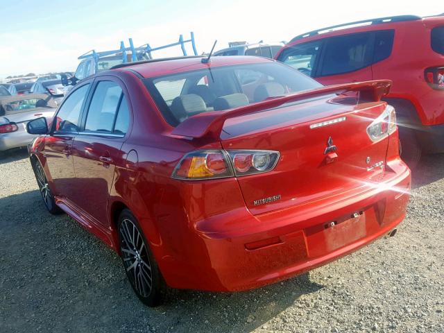 JA32U8FW0GU002162 - 2016 MITSUBISHI LANCER GT RED photo 3