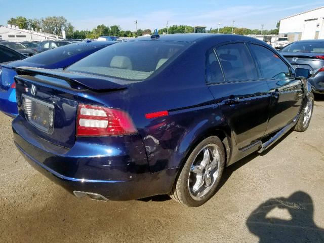 19UUA66268A032310 - 2008 ACURA TL BLUE photo 4