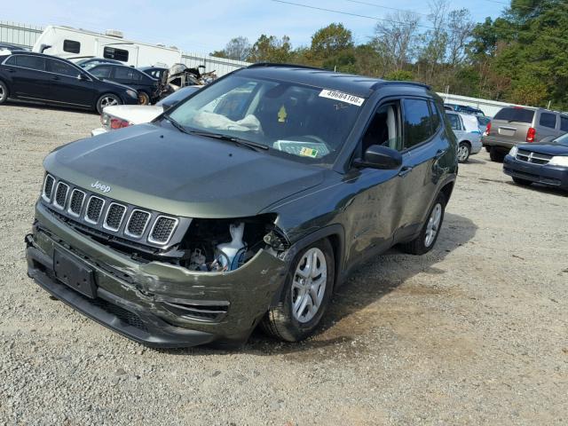 3C4NJDAB5JT283543 - 2018 JEEP COMPASS SP მწვანე ფოტო 2