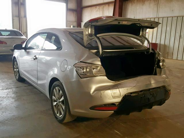 KNAFX6A83E5208104 - 2014 KIA FORTE EX SILVER photo 3