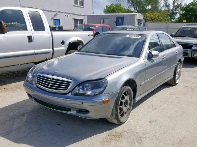 WDBNG75J11A181941 - 2001 MERCEDES-BENZ S 500 BLUE photo 2