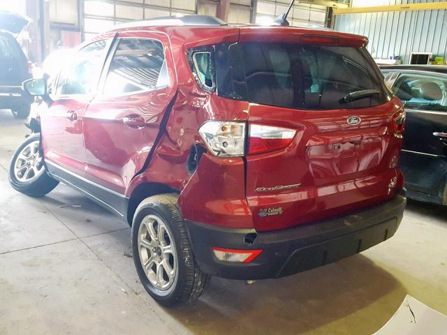 MAJ6P1UL6JC236576 - 2018 FORD ECOSPORT S BURGUNDY photo 3