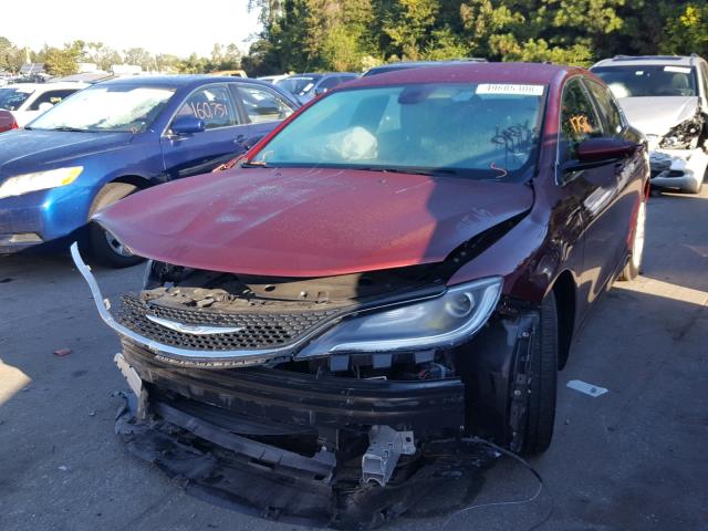 1C3CCCAB8GN189665 - 2016 CHRYSLER 200 LIMITE BURGUNDY photo 2