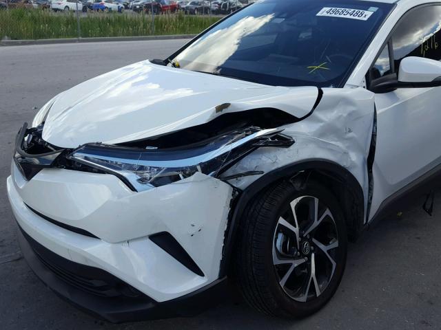 NMTKHMBX2JR035154 - 2018 TOYOTA C-HR XLE WHITE photo 9