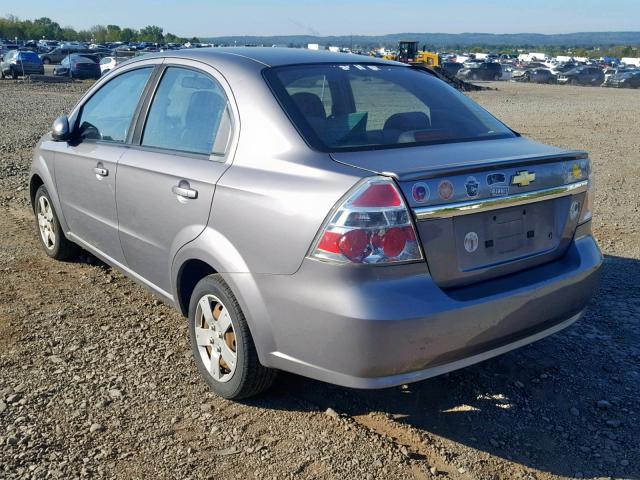 KL1TD5DE3BB207890 - 2011 CHEVROLET AVEO LS GRAY photo 3