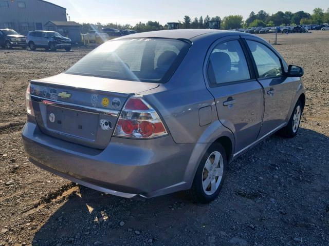 KL1TD5DE3BB207890 - 2011 CHEVROLET AVEO LS GRAY photo 4