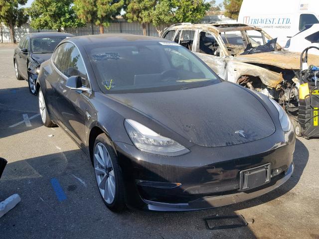 5YJ3E1EA7JF176374 - 2018 TESLA MODEL 3 BLACK photo 1