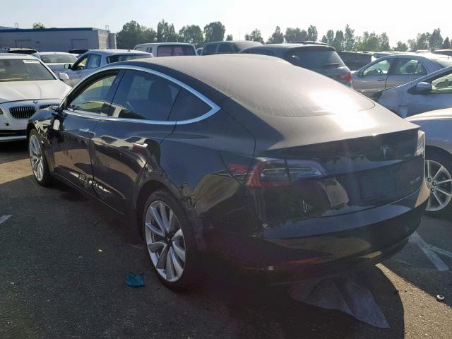 5YJ3E1EA7JF176374 - 2018 TESLA MODEL 3 BLACK photo 3