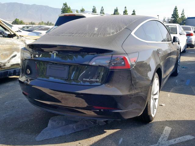 5YJ3E1EA7JF176374 - 2018 TESLA MODEL 3 BLACK photo 4