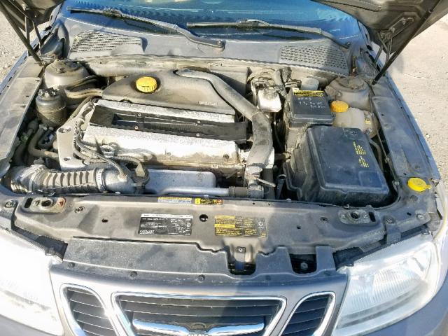 YS3ED49A553530590 - 2005 SAAB 9-5 ARC GRAY photo 7