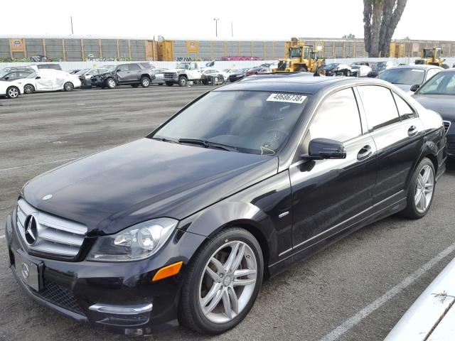 WDDGF4HB9CR216588 - 2012 MERCEDES-BENZ C 250 BLACK photo 2