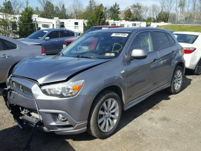 JA4AR4AU1BZ011665 - 2011 MITSUBISHI OUTLANDER GRAY photo 2