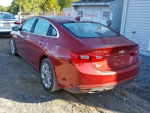1G1ZE5SX8JF120118 - 2018 CHEVROLET MALIBU PRE MAROON photo 3