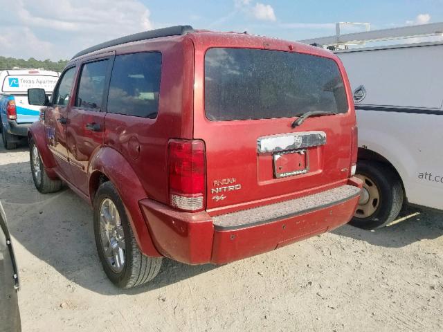 1D8GT58628W267324 - 2008 DODGE NITRO R/T RED photo 3