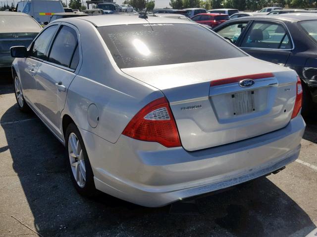 3FAHP0JA9BR298837 - 2011 FORD FUSION SEL SILVER photo 3