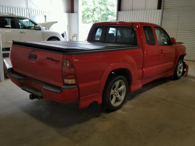 5TETU22NX6Z145402 - 2006 TOYOTA TACOMA X-R RED photo 4