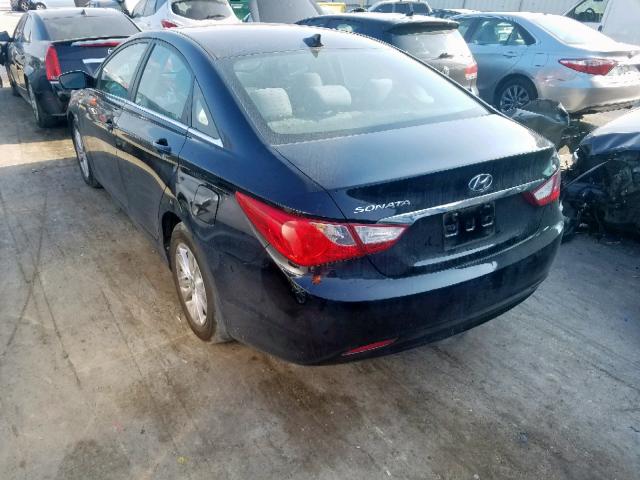 5NPEB4AC9DH603280 - 2013 HYUNDAI SONATA GLS BLACK photo 3