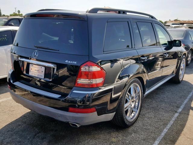 4JGBF71E38A421271 - 2008 MERCEDES-BENZ GL 450 4MA BLACK photo 4