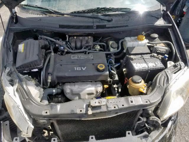 KL1TD56637B036720 - 2007 CHEVROLET AVEO BASE შავი ფოტო 7