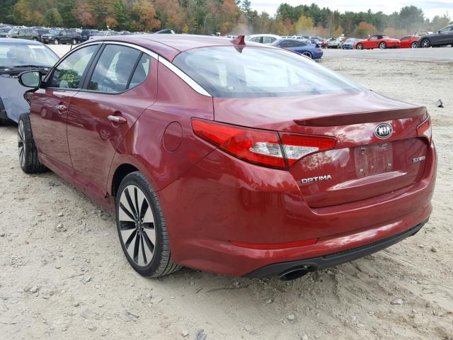 5XXGR4A66DG227258 - 2013 KIA OPTIMA SX RED photo 3