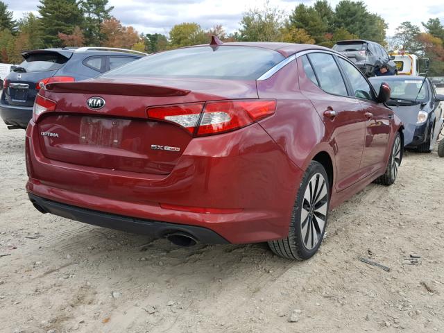 5XXGR4A66DG227258 - 2013 KIA OPTIMA SX RED photo 4