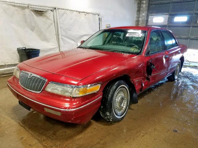 2MELM74W5VX680543 - 1997 MERCURY GRAND MARQ RED photo 2