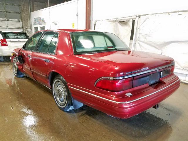 2MELM74W5VX680543 - 1997 MERCURY GRAND MARQ RED photo 3