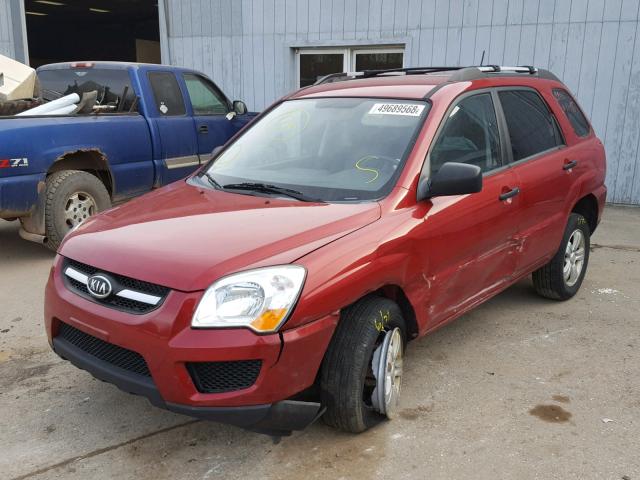 KNDJF724X97610939 - 2009 KIA SPORTAGE L MAROON photo 2