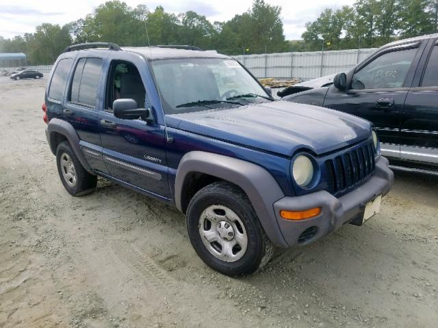 1J4GL48K64W162067 - 2004 JEEP LIBERTY SP BLUE photo 1