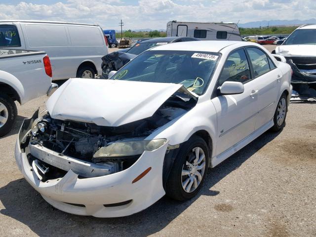 1YVHP80DX55M05304 - 2005 MAZDA 6 S WHITE photo 2