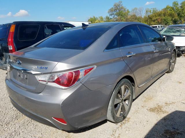 KMHEC4A40BA013958 - 2011 HYUNDAI SONATA HYB SILVER photo 4