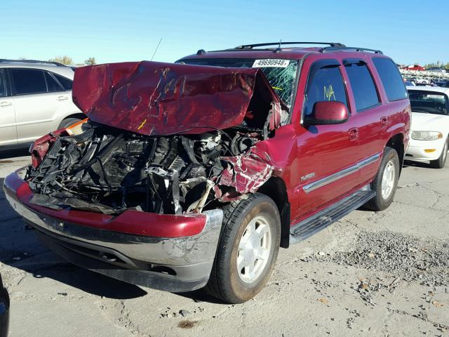 1GKEK13T35J249121 - 2005 GMC YUKON RED photo 2