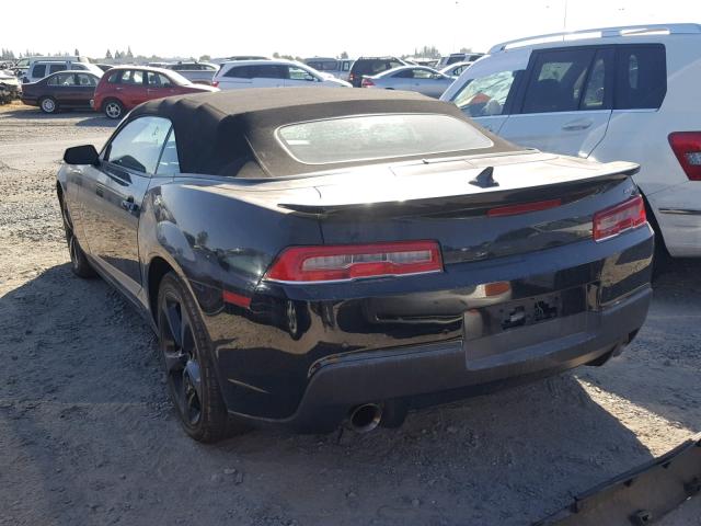 2G1FK3DJ6F9246213 - 2015 CHEVROLET CAMARO 2SS BLACK photo 3